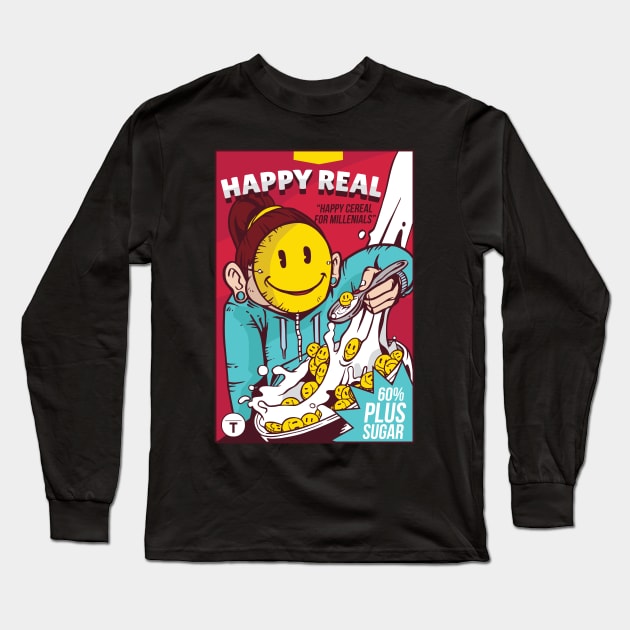 happy cereals for millenials Long Sleeve T-Shirt by A&P
